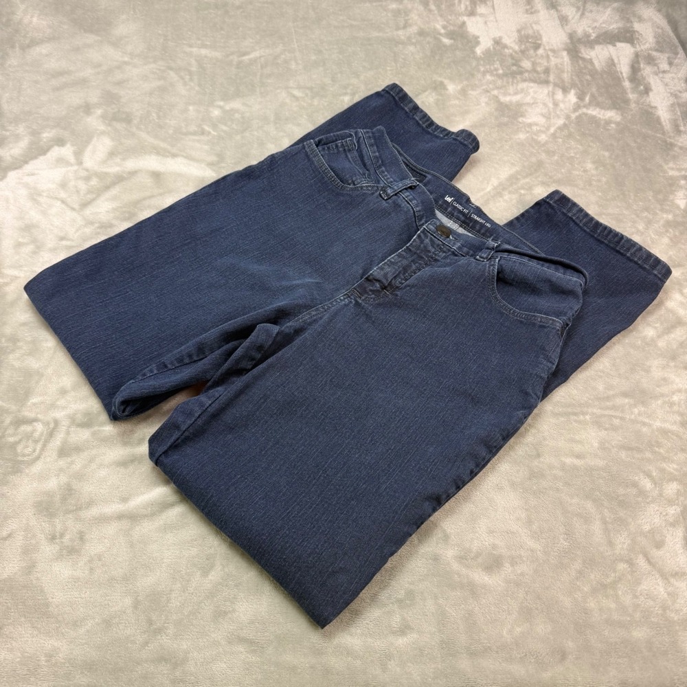 Lee Women Jeans Classic Fit Straight Leg Dark Wash Size 6‎ (28x30)